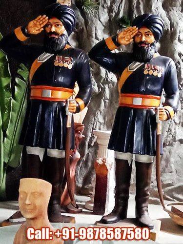 Sikh Soldiers Sculptures