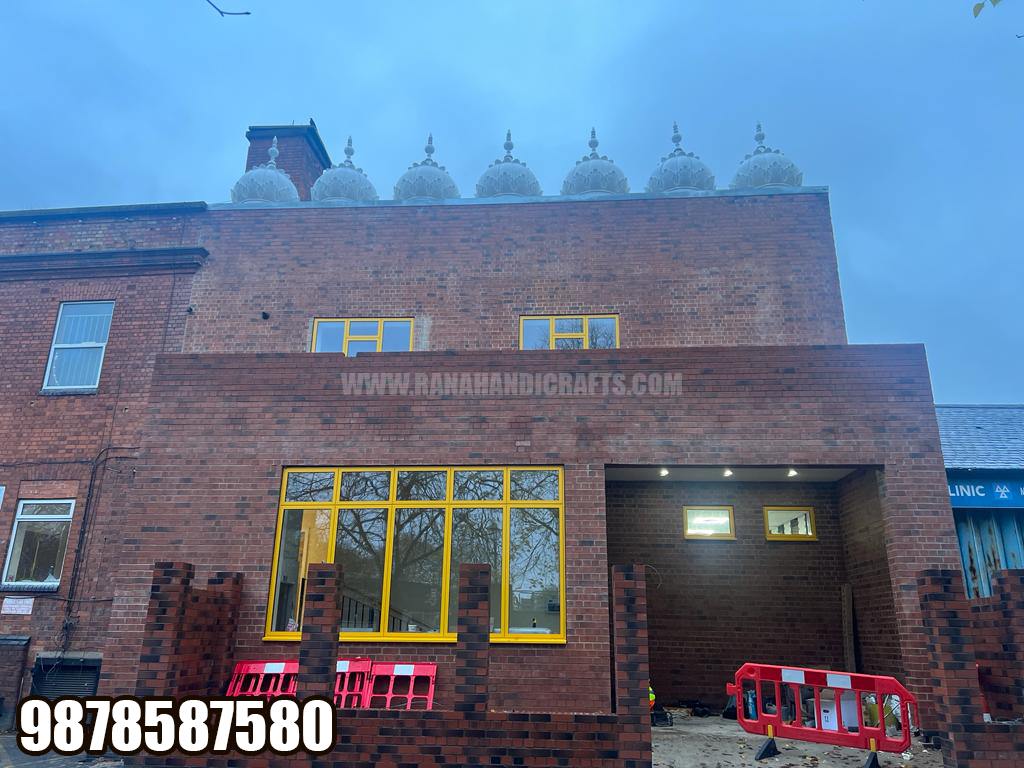 Beautiful White Domes at Guru Nanak Gurdwara Leicester (UK)