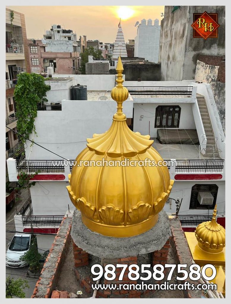 Beautiful 5ft Dome Finally Manufactured and Installed at a Gurdwara Sahib in Rohini (Delhi)