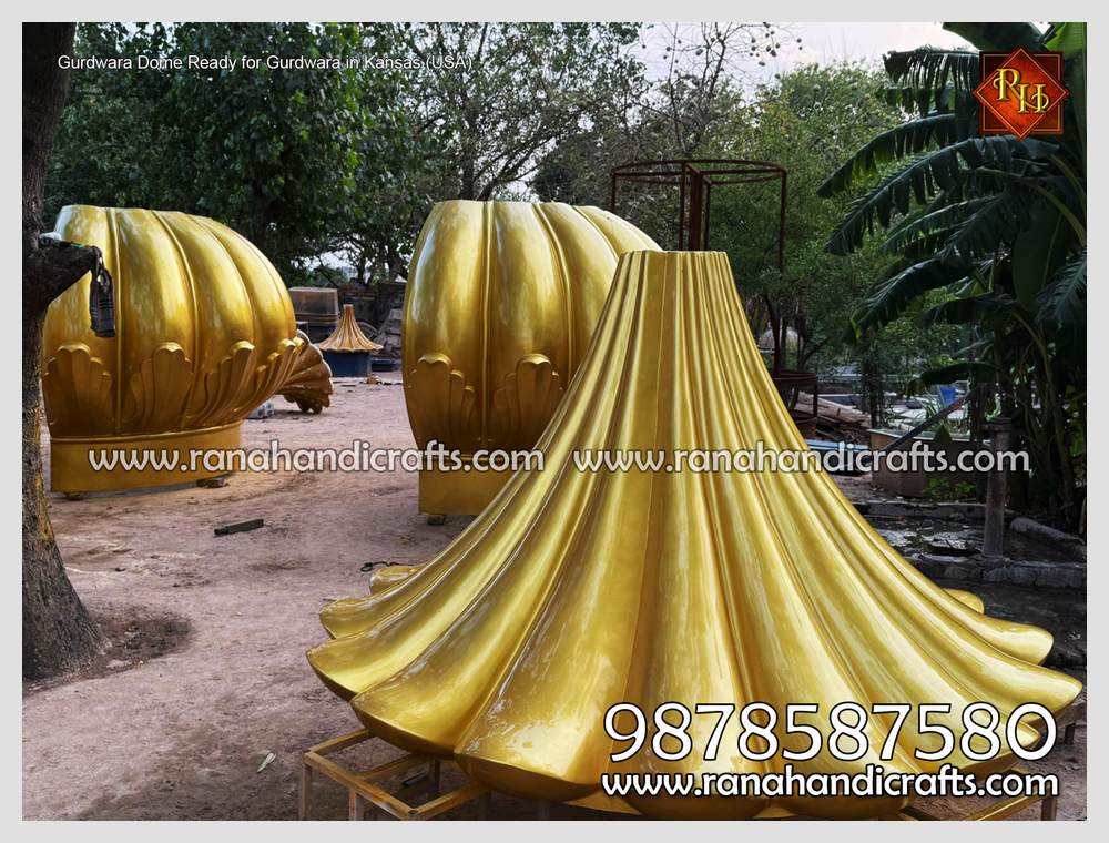 12ft Dia Gurdwara Dome Reinforced with Stainless Steel Ready for Gurdwara Sahib in Kansas (USA) 12ft Dia Gurdwara Dome Reinforced with Stainless Steel Ready for Gurdwara Sahib in Kansas (USA)