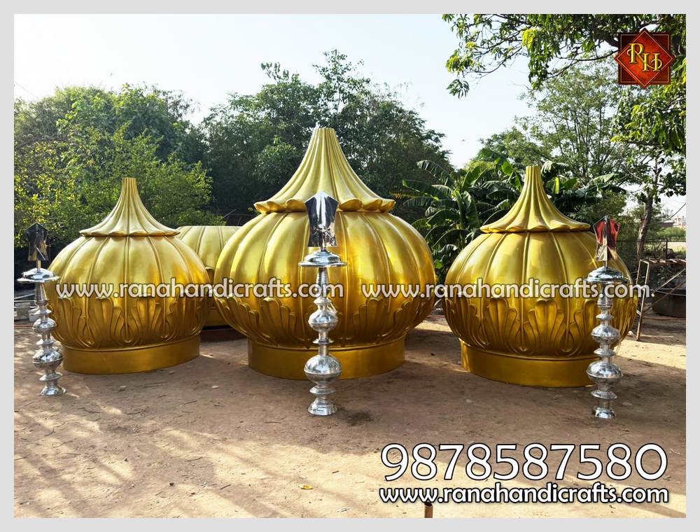 Gurdwara Gumbad Ready for Gurdwara Sahib in Kansas (USA) - Reinforced with Stainless Steel Framing and Steel Kalash Gurdwara Gumbad Ready for Gurdwara Sahib in Kansas (USA) - Reinforced with Stainless Steel Framing and Steel Kalash