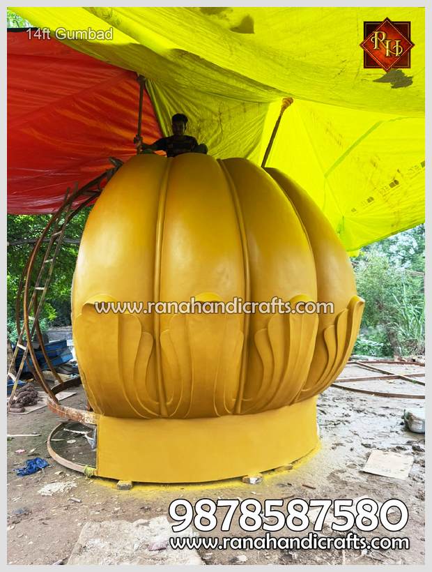 Manufacturing 14 Foot Fiberglass Gumbad for Seva School – Primary & Secondary, Coventry Manufacturing 14 Foot Fiberglass Gumbad for Seva School – Primary & Secondary, Coventry