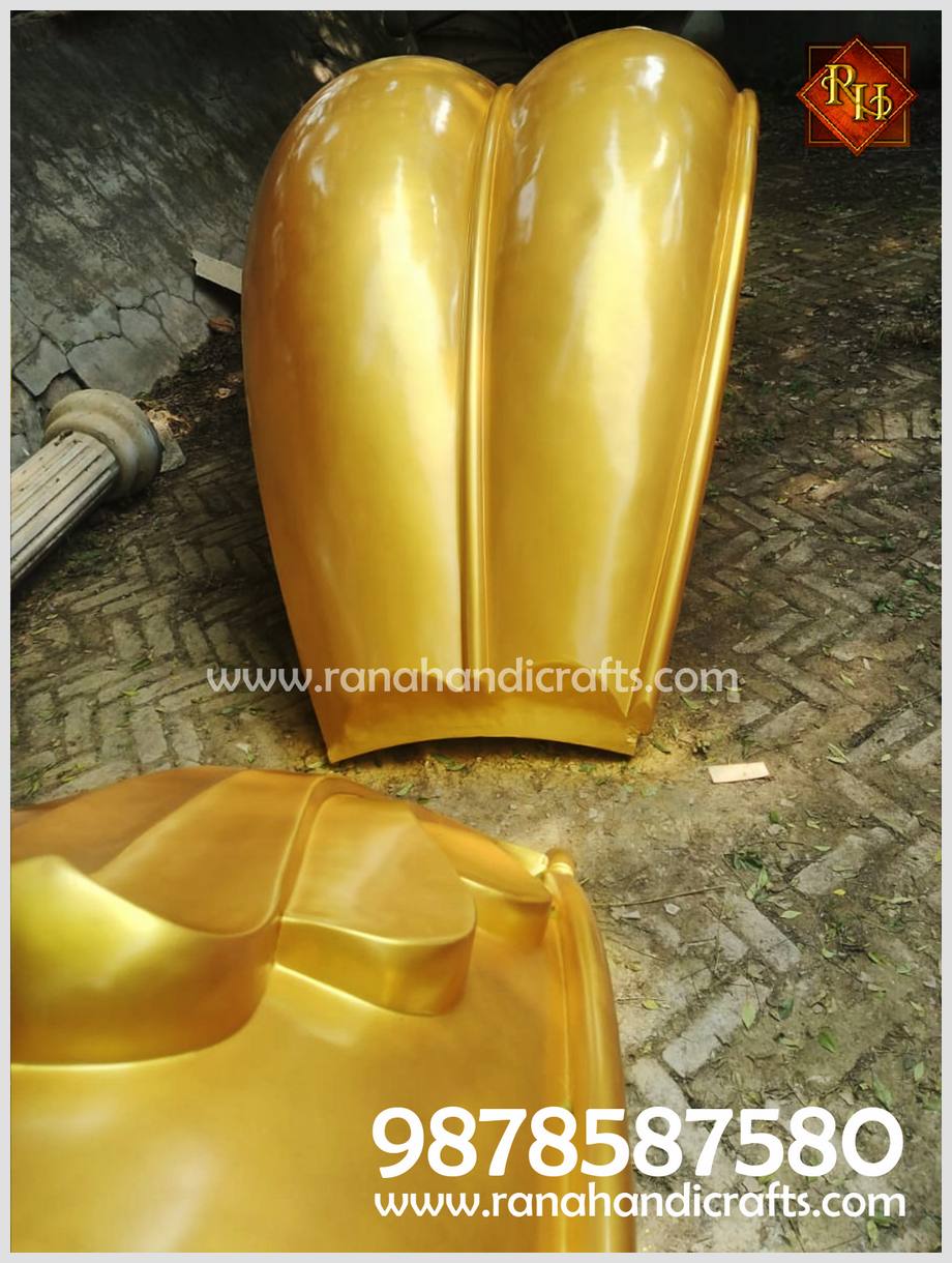 Very Bright Golden Coloured Silicon Fiber Petals of 20ft Sikh Temple Dome in Penang, Malaysia