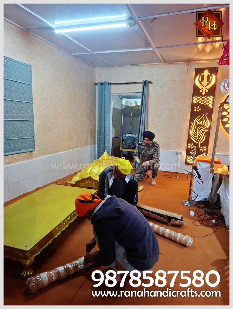 Assembly of a New Palki Sahib at Army Camp Gurdwara Sahib in Mandi (Himachal Pradesh)
