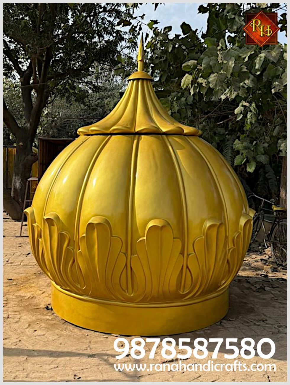Beautiful 9ft Gumbad for Sikh Sanctuary at Gilwell Park, UK