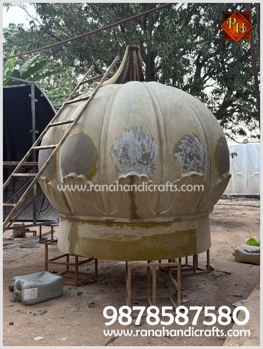 Making of a High Qualty 7ft Gurdwara Sahib Dome for Gurdwara Sahib in Dera Bassi