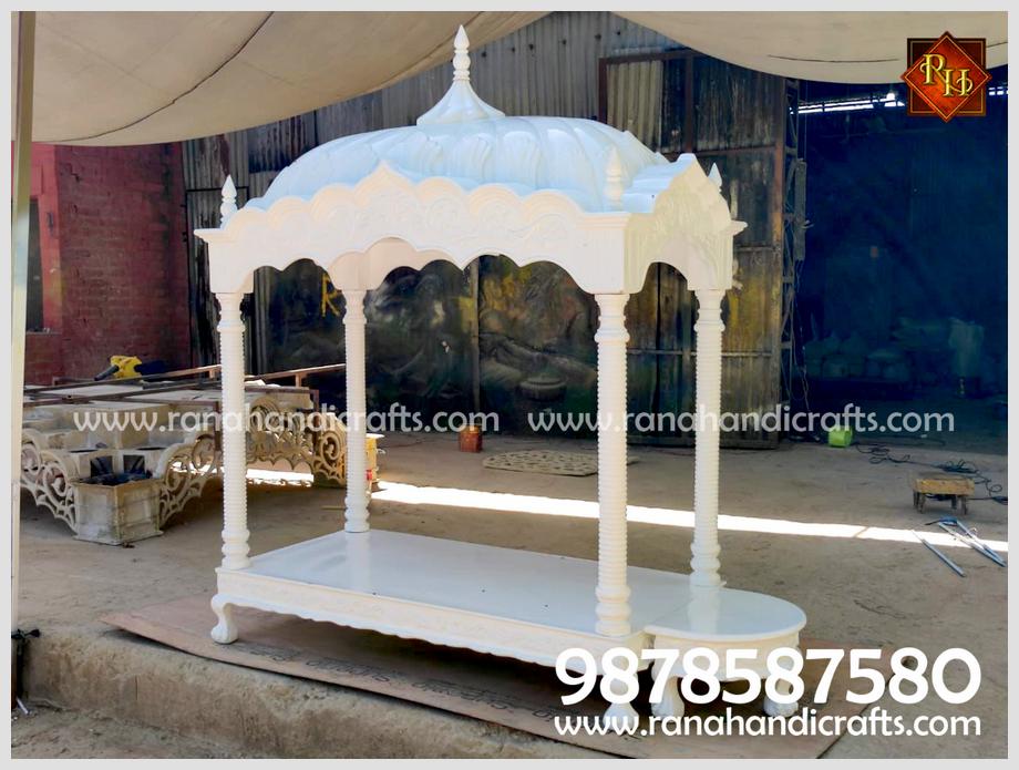 Bright White Coloured Palki Sahib for Home - Code HM03