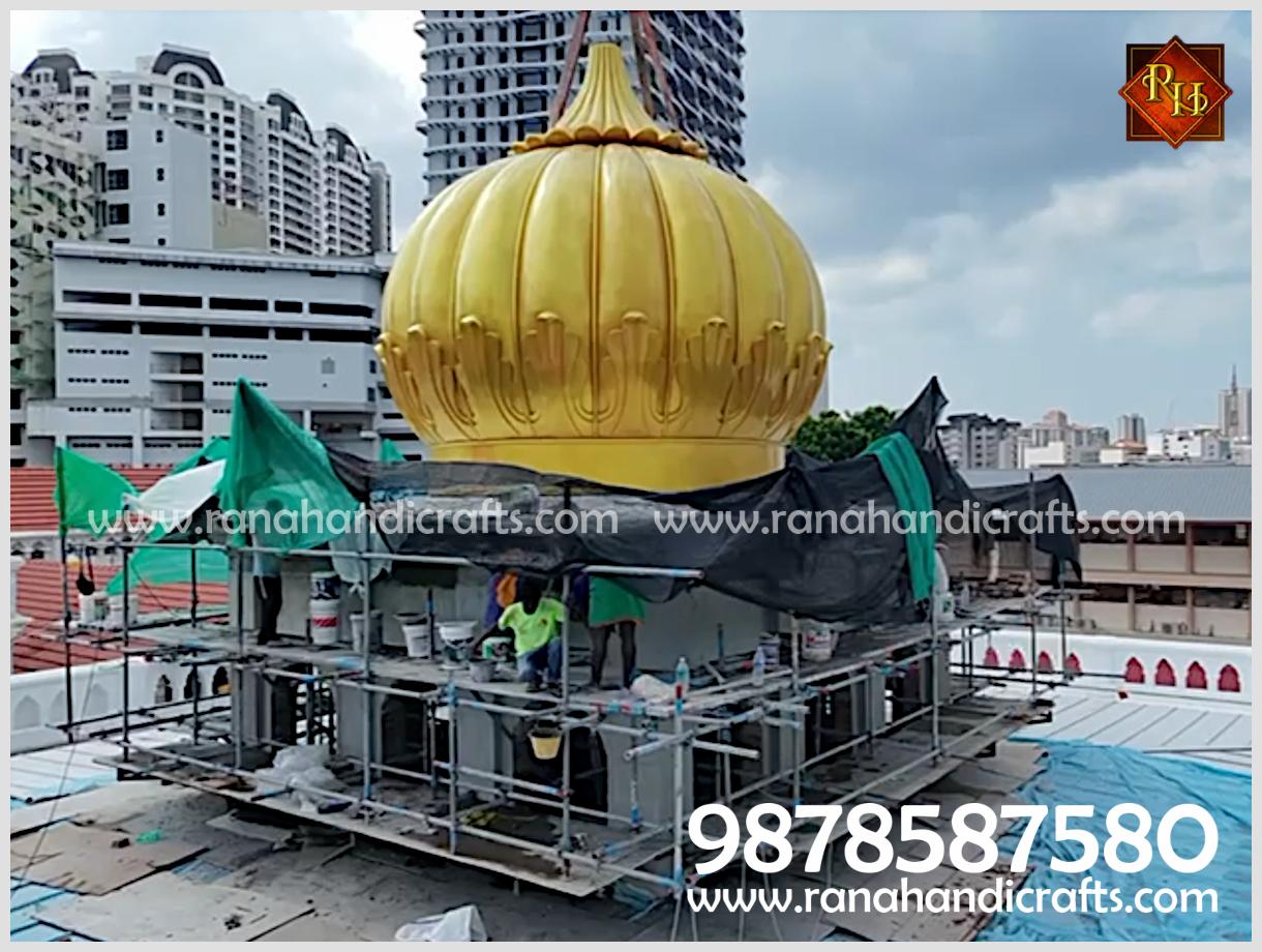 Gurdwara Dome Installed at Penang Malaysia