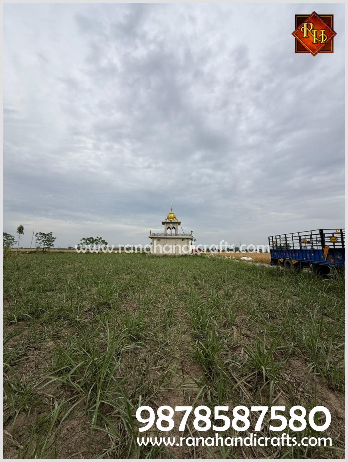 Completed installation of 16ft golden gumbad by Rana Handicrafts International
