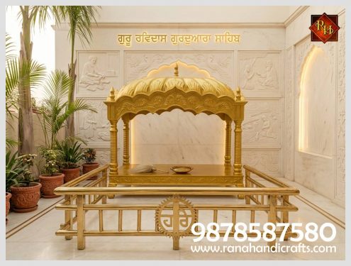 Beautiful Palki Sahib Manufactured and is Ready for Delivery to Amsterdam (Netherlands) - Picture Edited Using GeminiAI