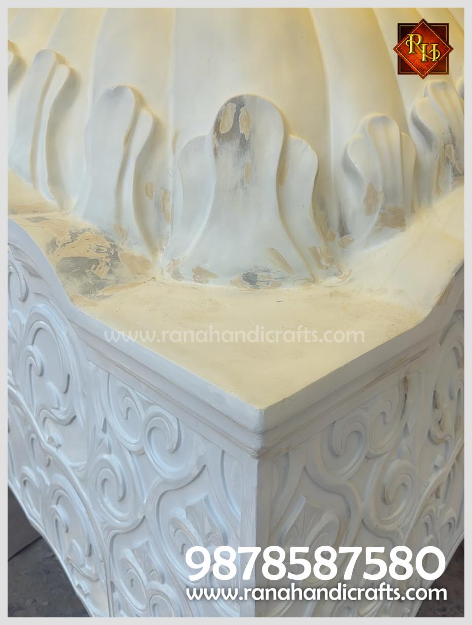Close-up of the edge ornamentation on the Palki Sahib dome / gumbad for Palki Sahib PK13 for Gurdwara Sahib in London (UK)