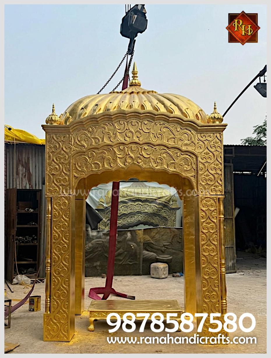 Intricate panel work from the front side of the PK13 Palki Sahib assembled at our Workshop in Kurali (Punjab)