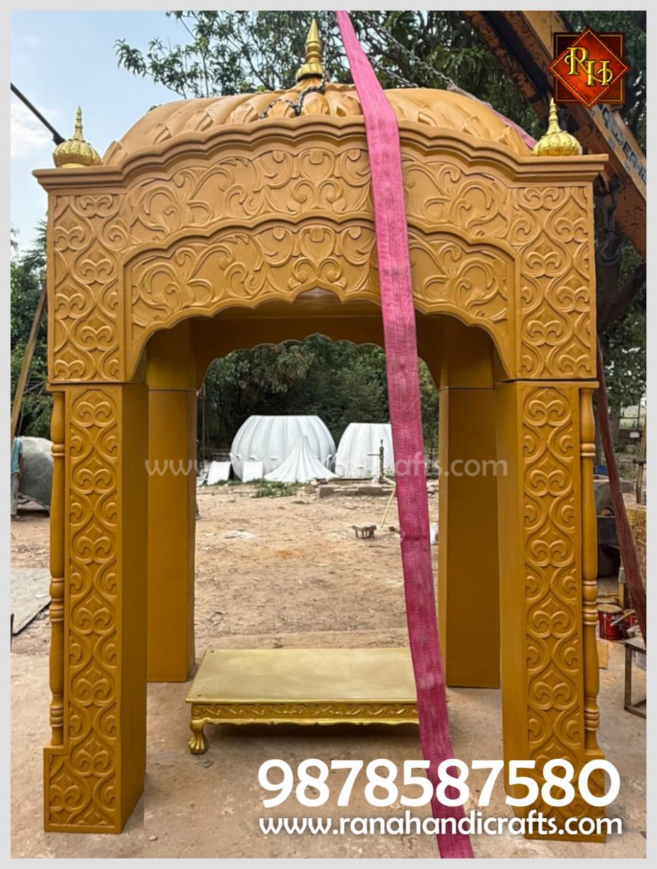 Assembled frame components of the PK13 Palki Sahib during the manufacturing process