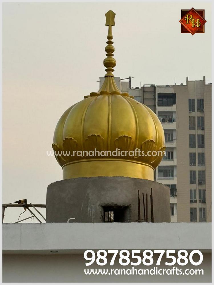 7ft Gumbad Installed at a Newly Constructed Gurdwara Sahib in Dera Bassi (Punjab)