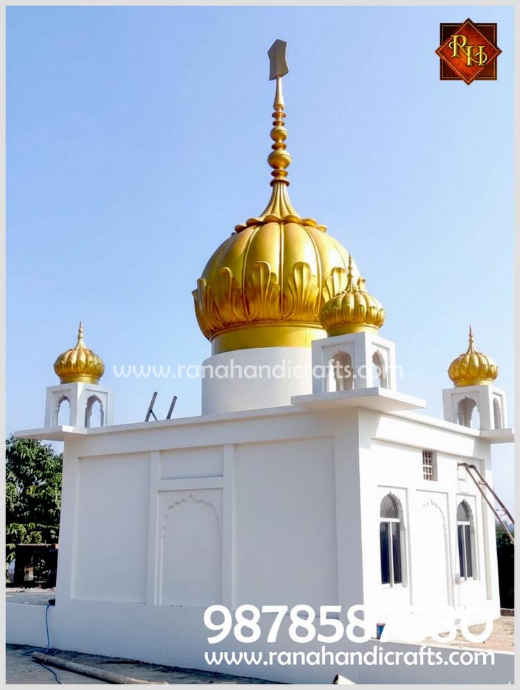 Beautiful 9ft Gumbad Installed at a Singh Sabha Gurdwara Sahib in Paonta Sahib