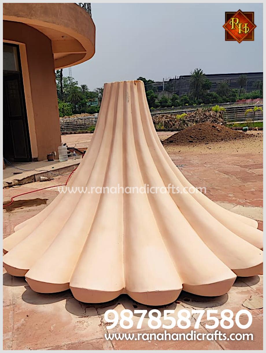Top pinnacle finial flower element for the 14ft diameter dome manufactured by Rana Handicrafts International for the Sikh Library at Patna Sahib, Bihar.